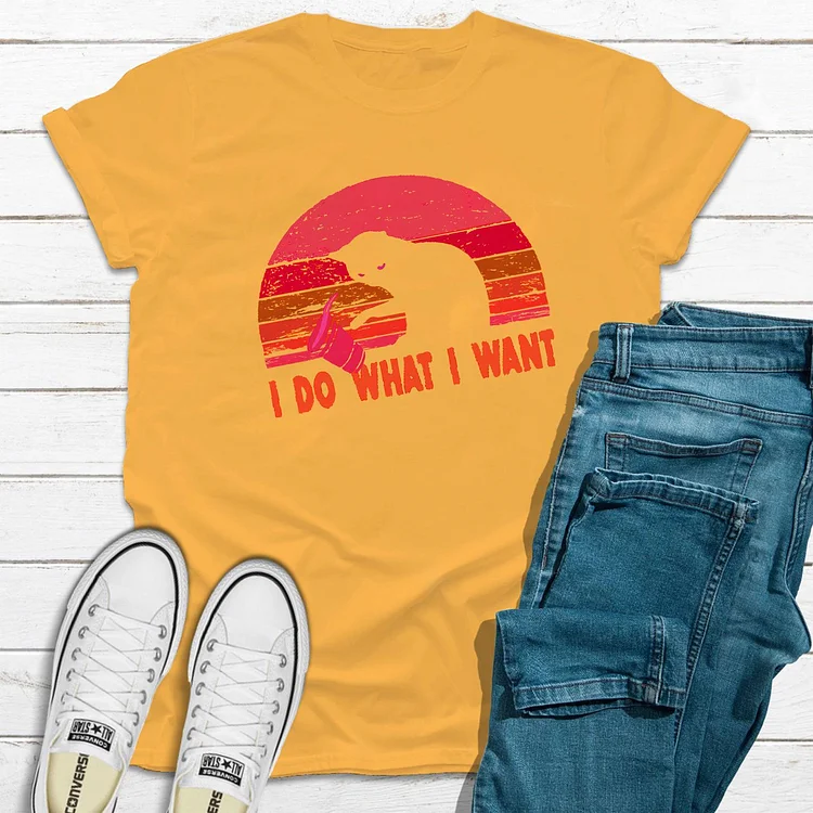 Bestdealfriday I Do What I Want Cat T-Shirt