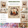 Halloween 18CT 2 Strands DIY Stamped Cross Stitch Kit for Adult 30x30cm tapestrymarket