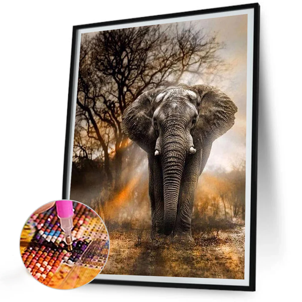 Diamond Painting - Full Round Drill - Elephant(Canvas|30*40cm)