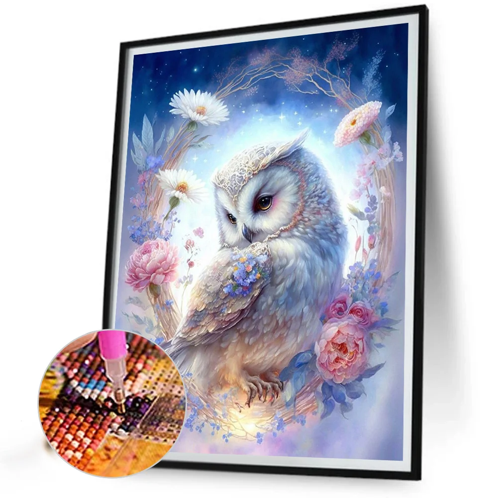 Diamond Painting - Full Round Drill - Owl(30*40cm)