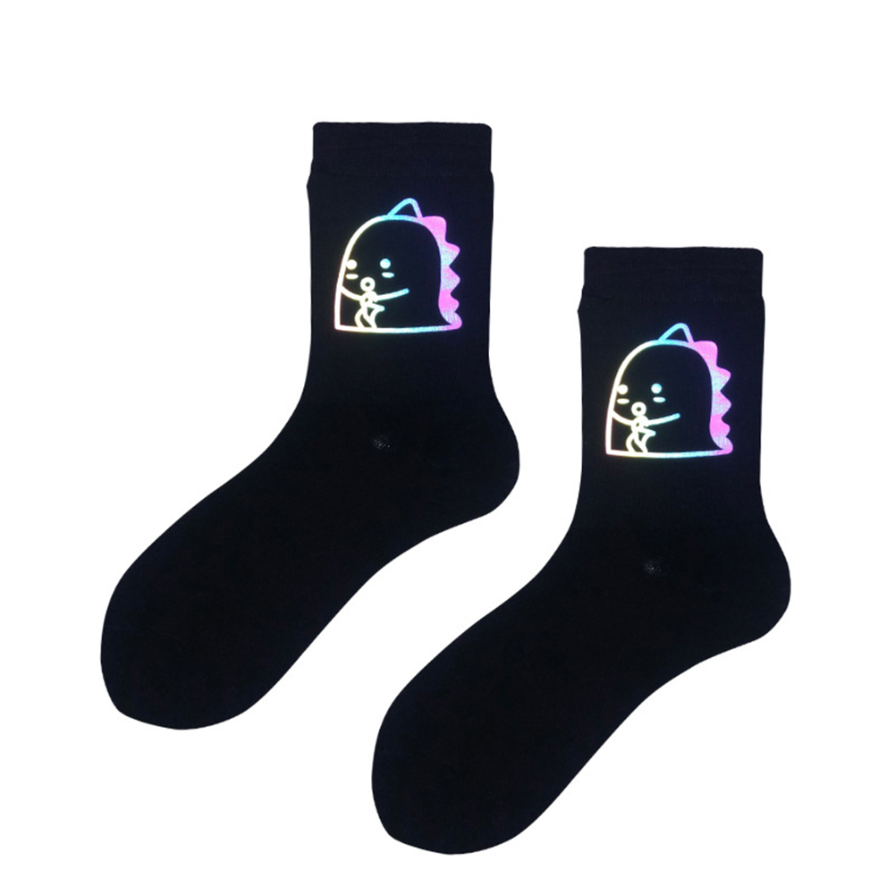

Fashion Solid Reflective Stocks Hip Hop Unisex Cartoon Street Cotton Stocks, 501 Original