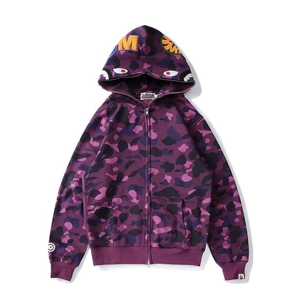 JESSIC Camouflage Classic Sweater Thin Zipper Hoodie Couple Sweater Zip Hoodie Women Jacket Coat 2021 New