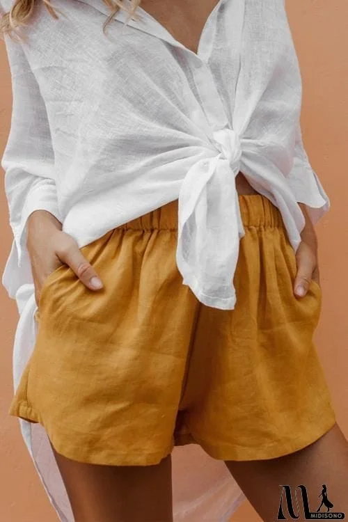 Linen Pockets Shorts