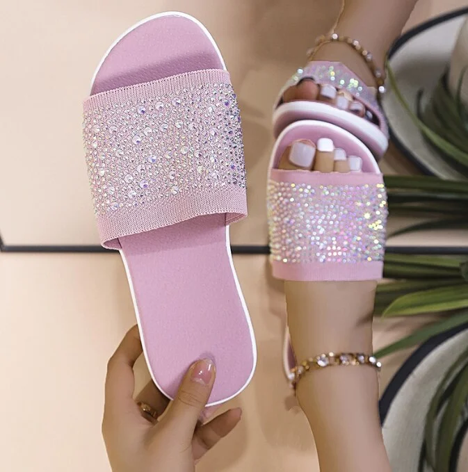 Qengg New Women's Casual Slippers Fashion Fly Woven Mesh Beach Flats Outdoor Polyurethane Light Platform Sandals Sand&aacute;lia Flip Flop