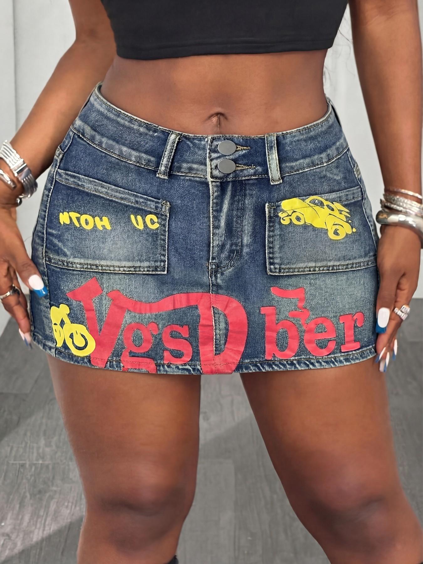 Women's High Waist Denim Short Skirt, Elegant Slim-Fitting Summer Fashion, Comfortable Elastic Trendy Women's Skirt, High Waist Skirts, Bodycon Skirt, Stretchy Denim Skirts