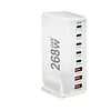 268W 8-Port Fast USB Charging Station with 5 USB-C + 3 USB-A, Portable Multi-Port USB C Wall Charger for iPhone 15-12 Series, iPad Pro, MacBook, Galaxy, Pixel, Switch, and More