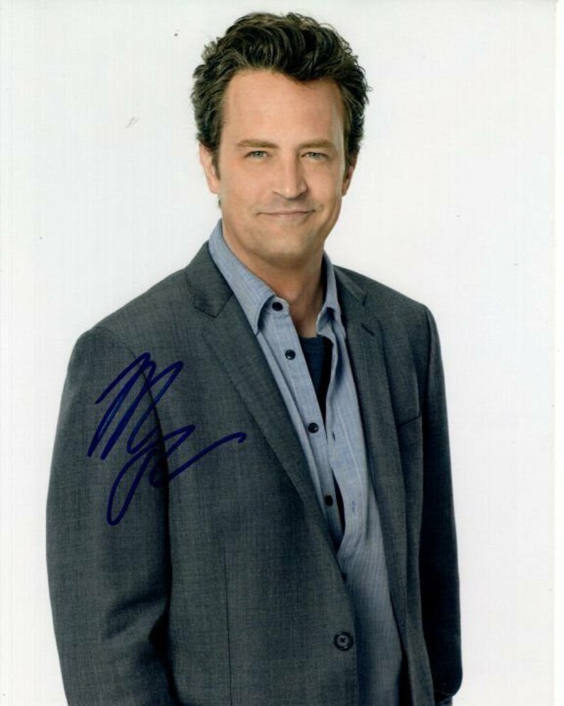 Matthew perry signed autographed go on ryan king Photo Poster painting