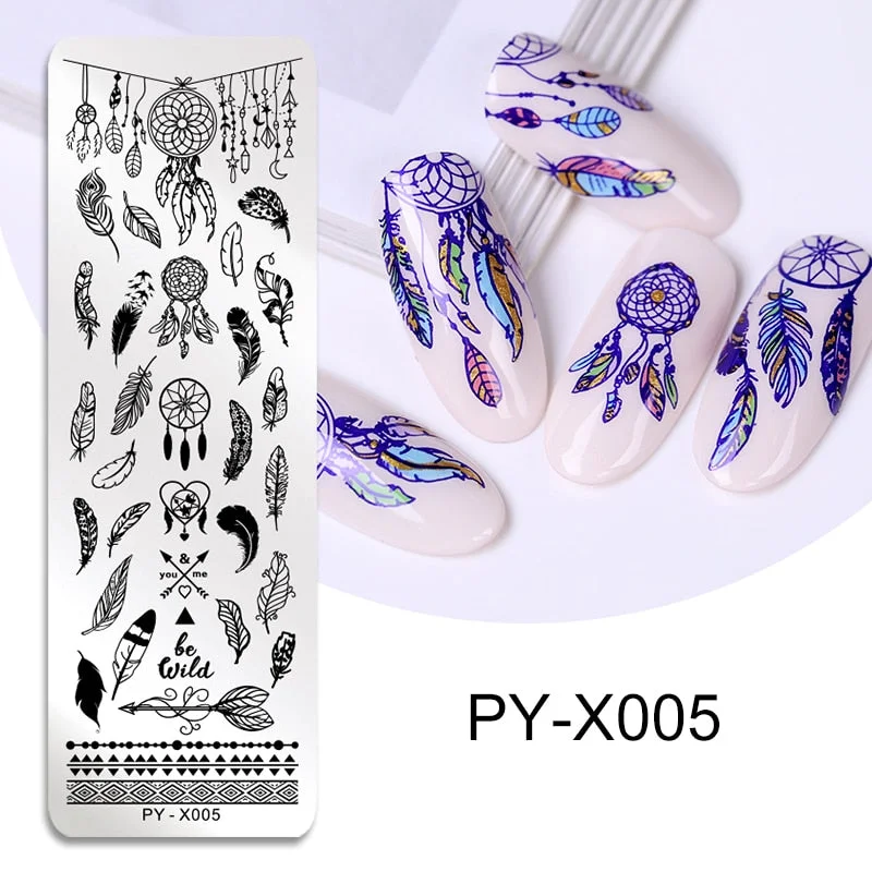 PICT YOU Nail Stamping Plate Geometric Line DIY Image Plate Stencil For Nails Polish Printing Stamping Templates Design Tools-Nail Inspo