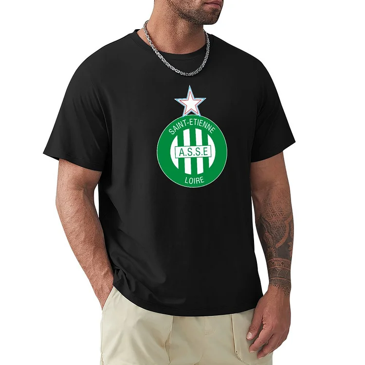 AS Saint-Étienne Graphique Coton T-shirt Manche Courte Homme