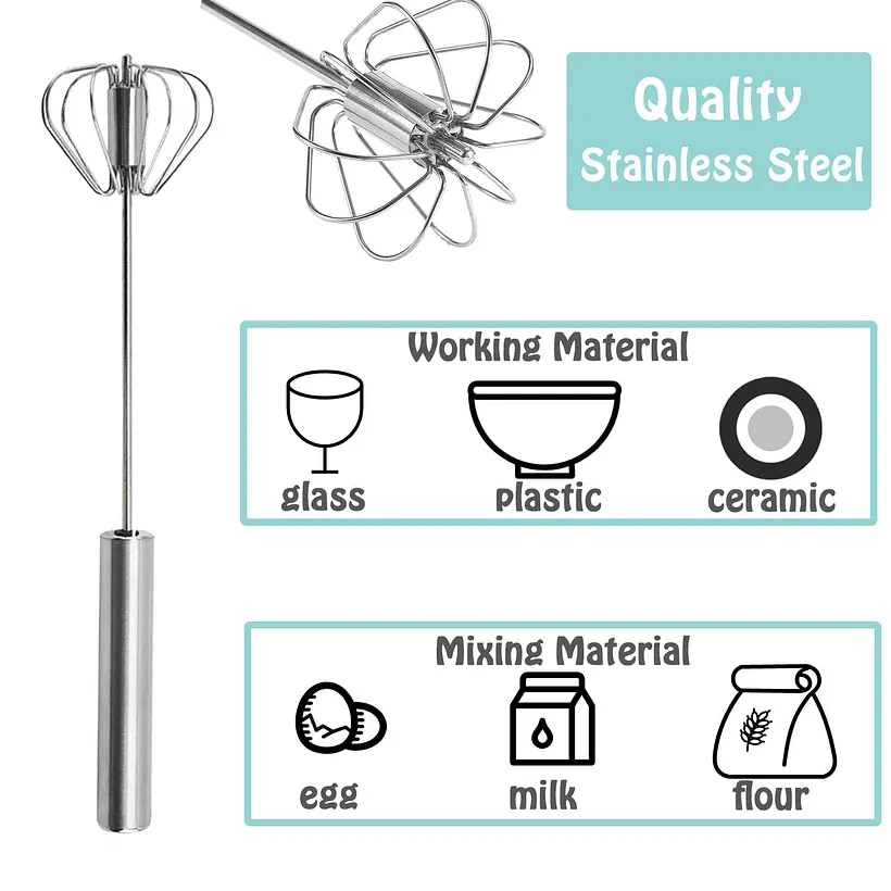 Stainless Steel Quality Working Material Glass Plastic Ceramic Mixing Ingredients Egg Milk Flour