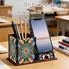 Multifunctional Handmade Wood Diamond Painting Phone/pen Holder& Storage Box Table Ornament Kits