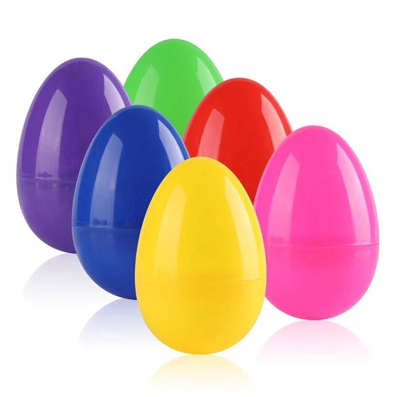12/24Pcs Colorful Easter Plastic Egg Creative Easter Gift Box Kids Toy Decoration for Home Wedding Birthday Party DIY Crafts
