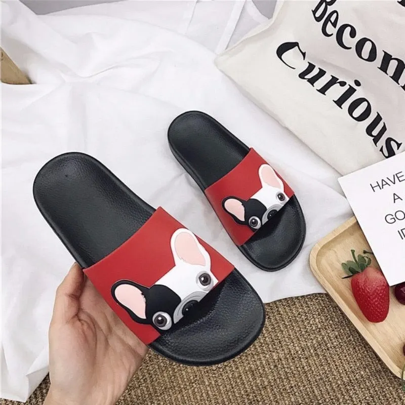 Unisex Home Slippers Summer Indoor Floor Non-slip Slippers Fashion Cartoon Couple Family Women and Men Sandals Flats