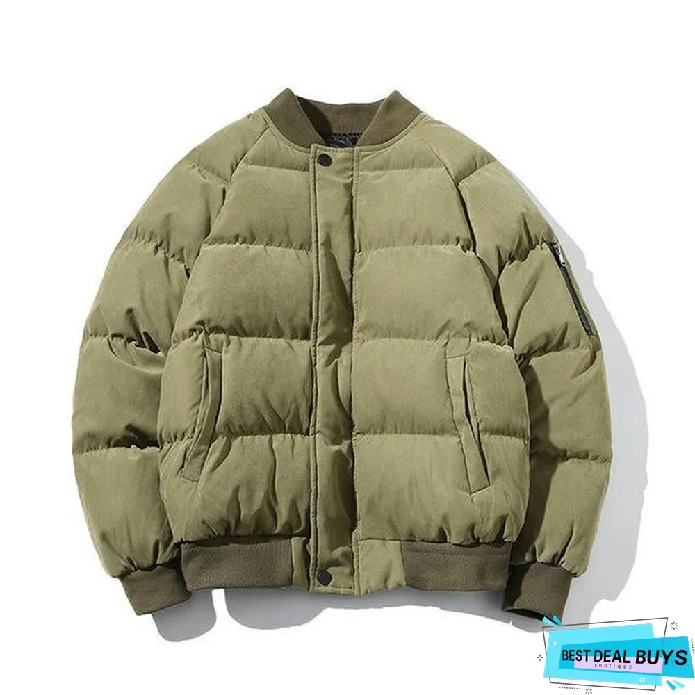 Men's Jacket High Quality Man Coat Solid Male Casual Thicken Warm Parkas Coat Men's Clothing Streetwear