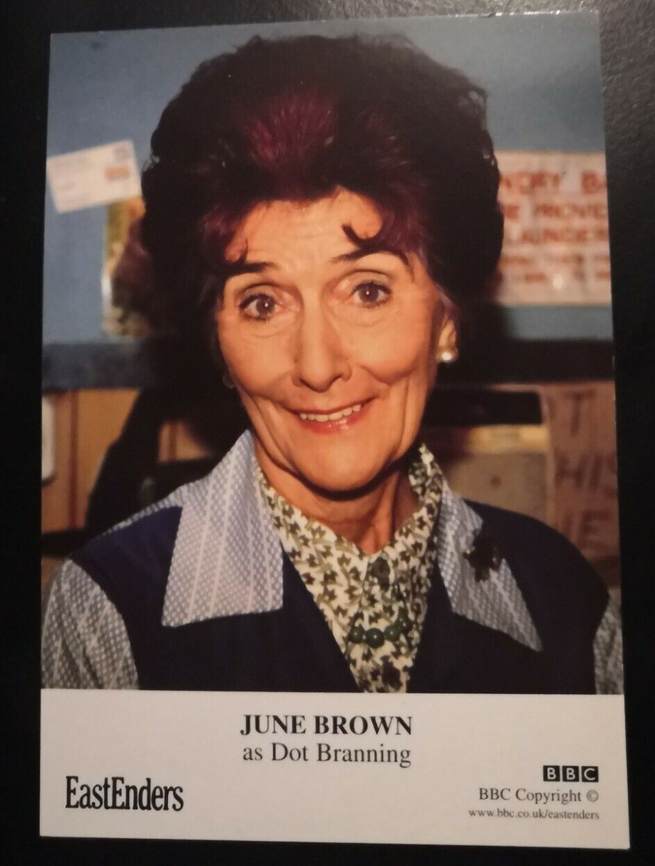 EASTENDERS UNSIGNED CAST CARD OF JUNE BROWN