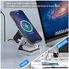 Folding Charging Stand for iphone Magnetic Charger, Foldable Wireless Charging Station for Apple 14/13/12/11 Series, Multi Charger Stand for Apple, airpods Charging Stand SIKAI CASE