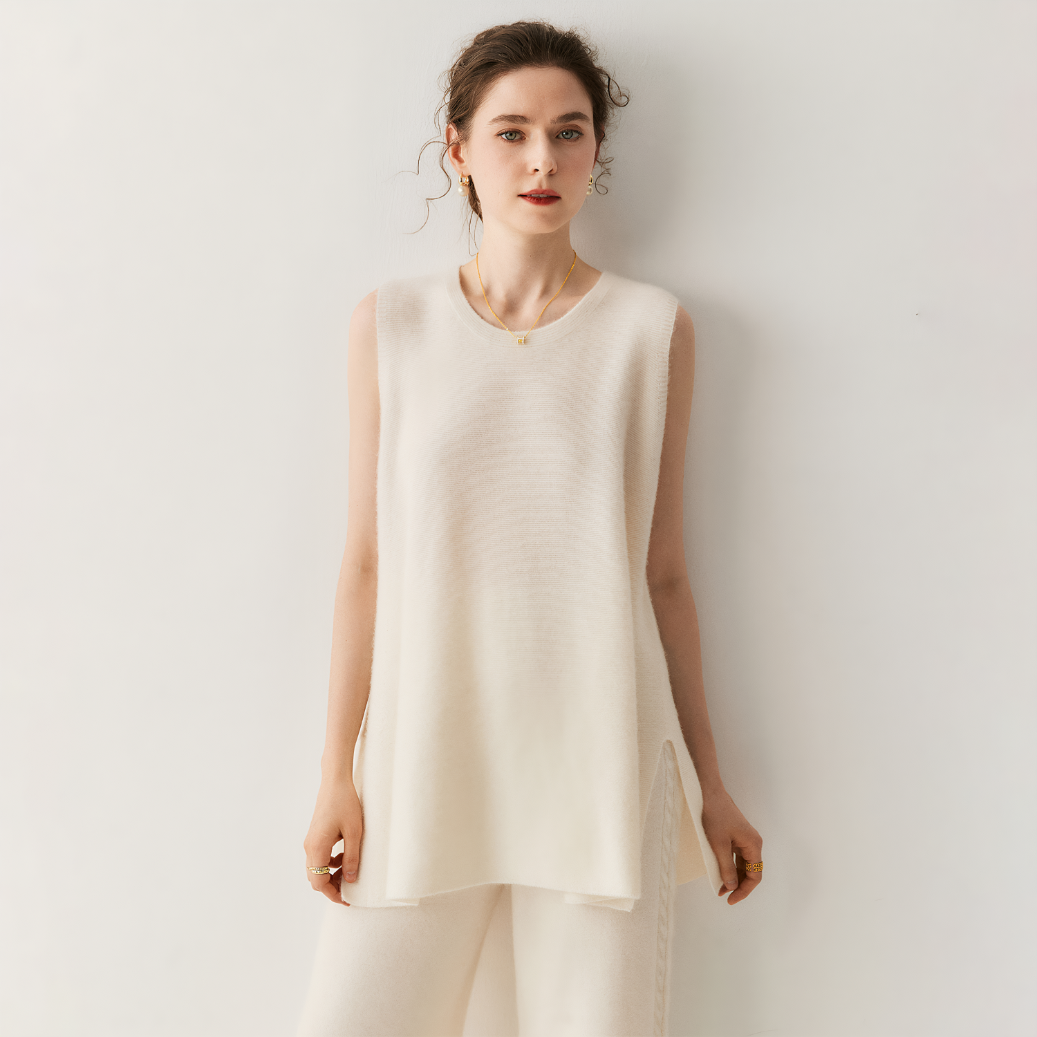 Women's Slouchy Cashmere Cardigan | Heavyweight Minimalist Coat REAL SILK LIFE