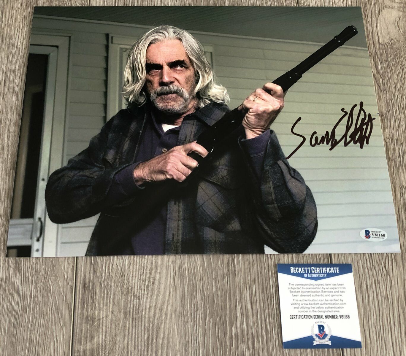 SAM ELLIOTT SIGNED TOMBSTONE ROAD HOUSE 11x14 Photo Poster painting wEXACT PROOF BAS BECKETT COA