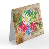 (US Only)8PCS Flowers DIY Diamond Art Mosaic Postcards for Festivals and Celebrations