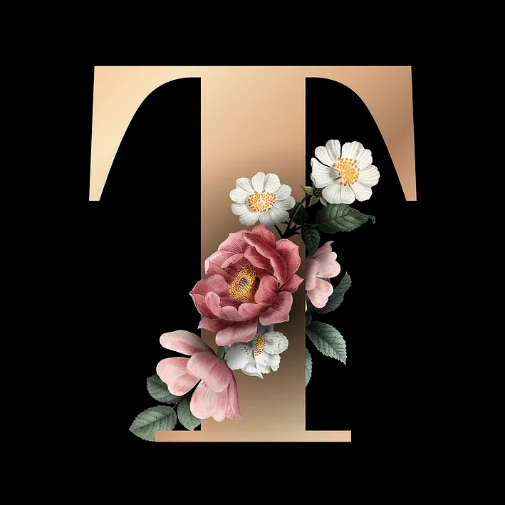 Diamond Painting - Full Round Drill - Flower Alphabet(30*30cm)