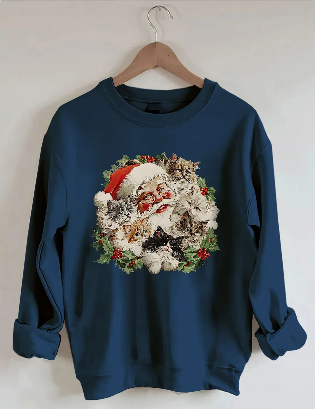 Santa Claus Kittens Christmas Sweatshirt