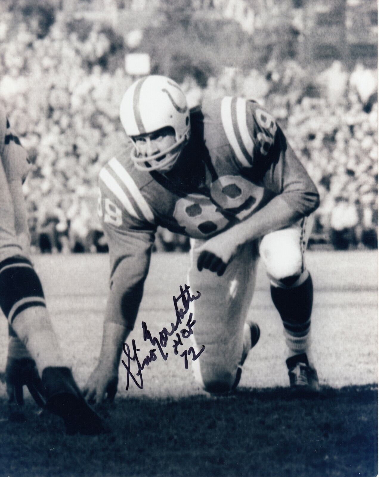 Gino Marchetti #9 8x10 Signed Photo Poster painting w/ COA Baltimore Colts