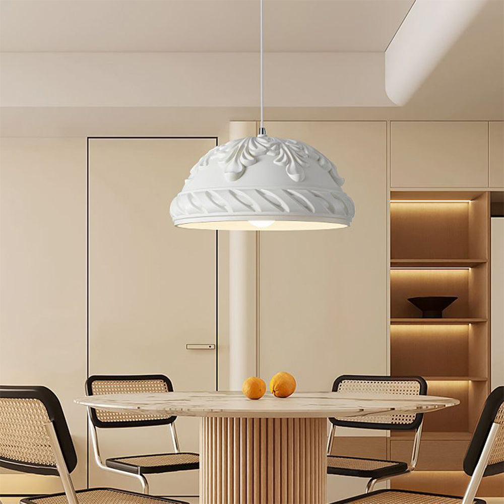 Creative Carved Resin Hanging Pendant Light