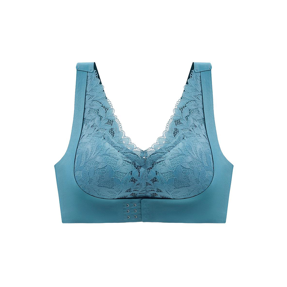  thdmladies Magic Front Buckle Wireless Lift Yoga Sports Lace Bra thedmladies