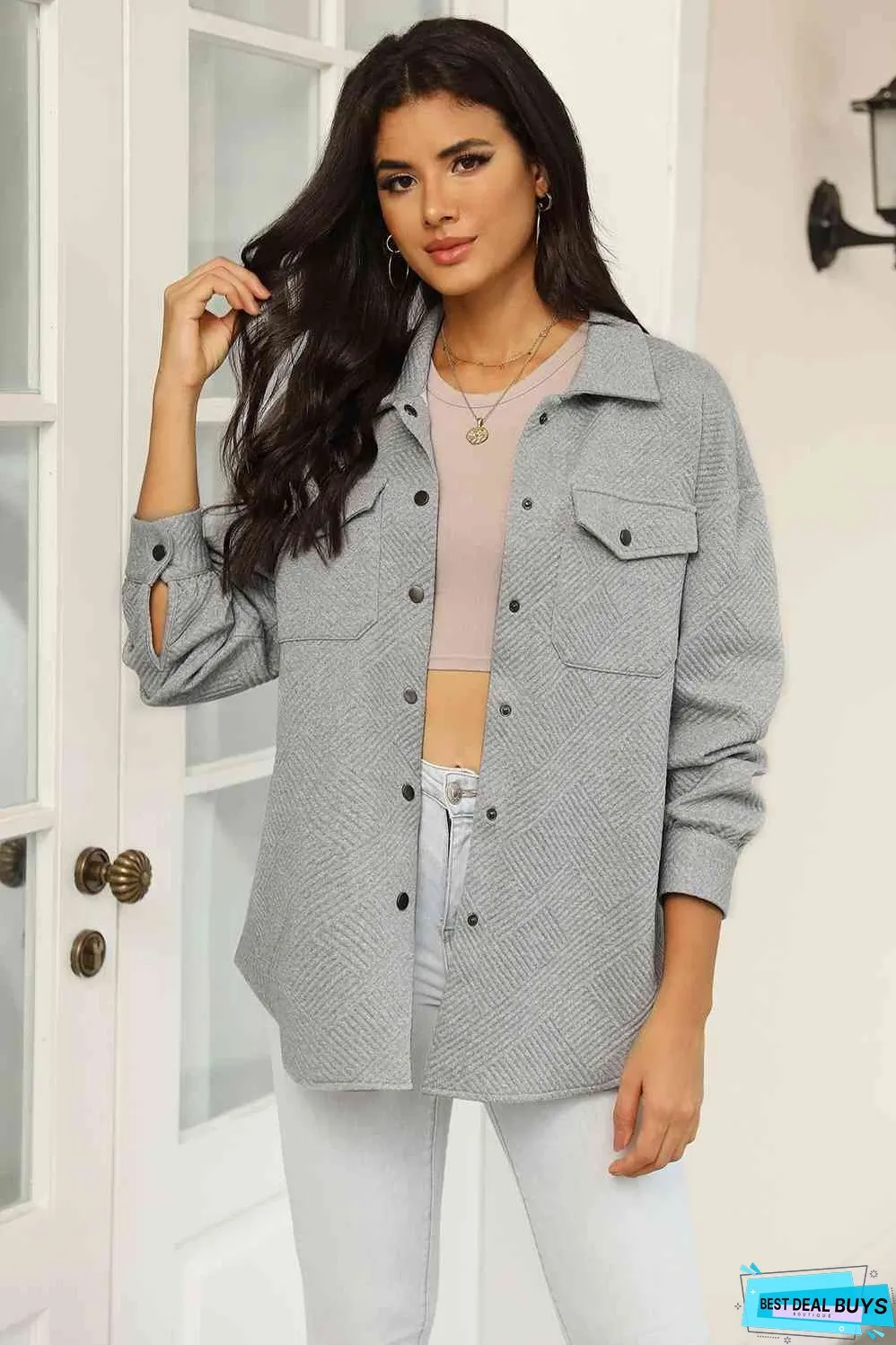 Snap Down Collared Jacket