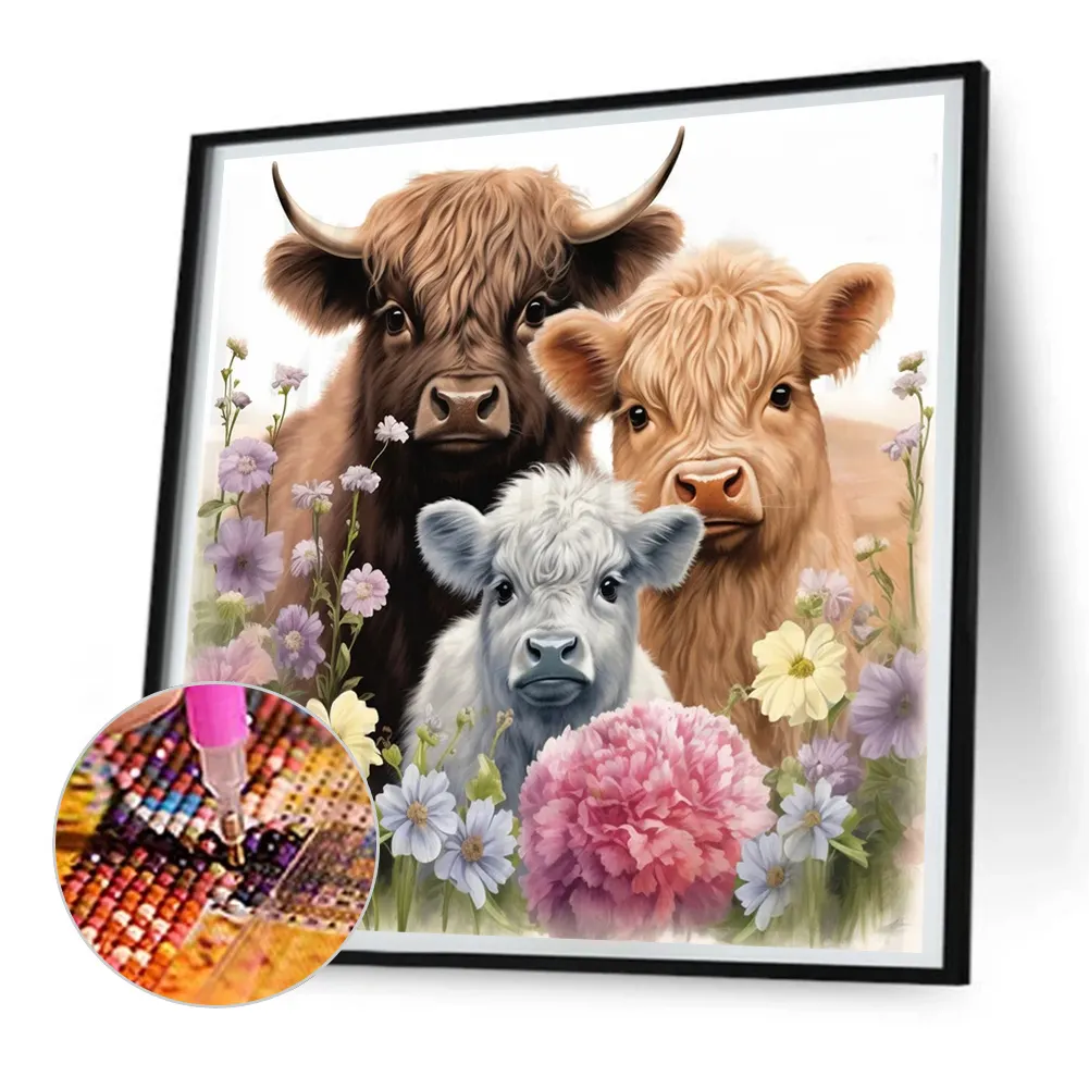 Diamond Painting - Full Round Drill - Yak&Lamb(Canvas|30*30cm)