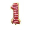 10PCS Ice Cream Cookie Themed 0 - 9 Numbers Aluminum Film 32" Balloons Catering Dessert Birthday Party Decors