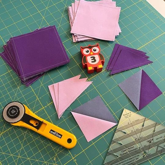 Clearly Perfect Slotted Trimmers Half-square Triangle Rulers 