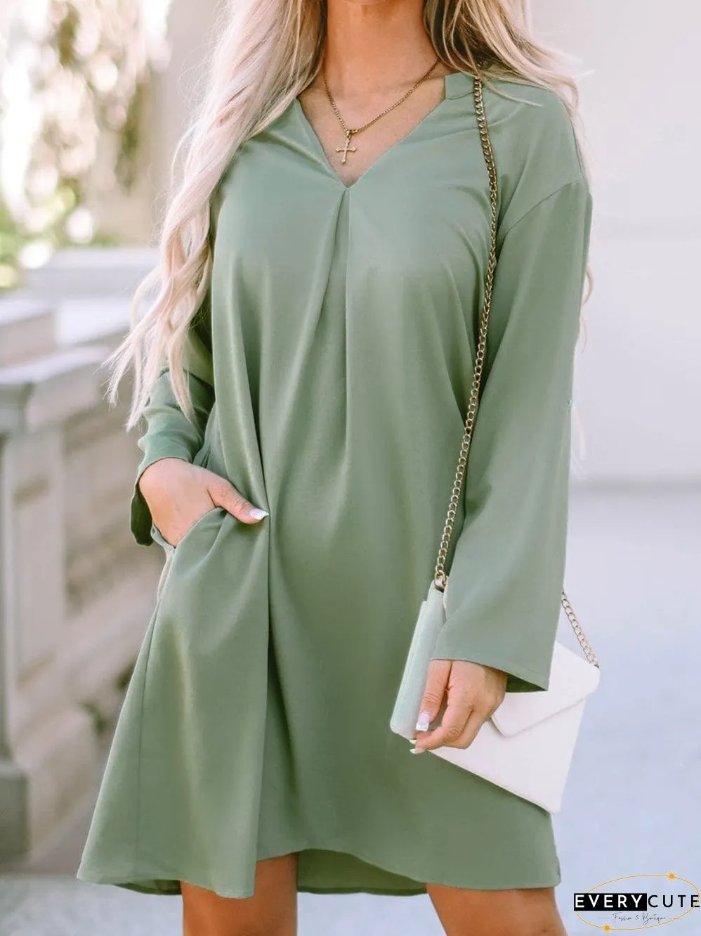Plus Size V Neck Blouse