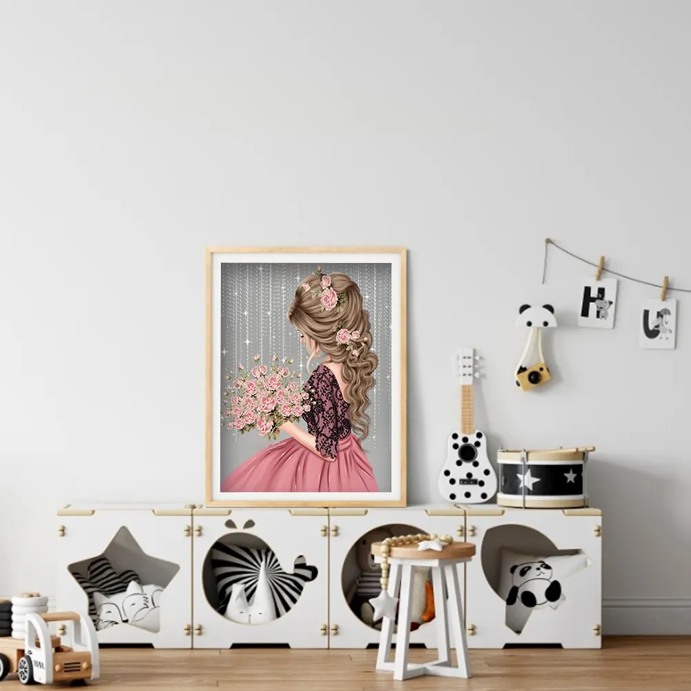 Diamond Painting - Full Round Drill - Girl(30*40cm)