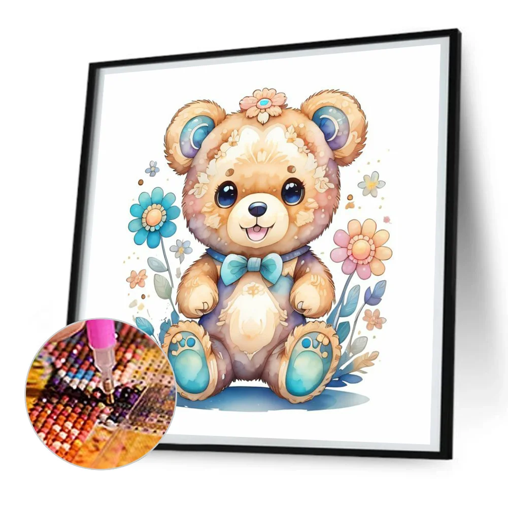 Full Round Diamond Painting 30*30cm - Bear