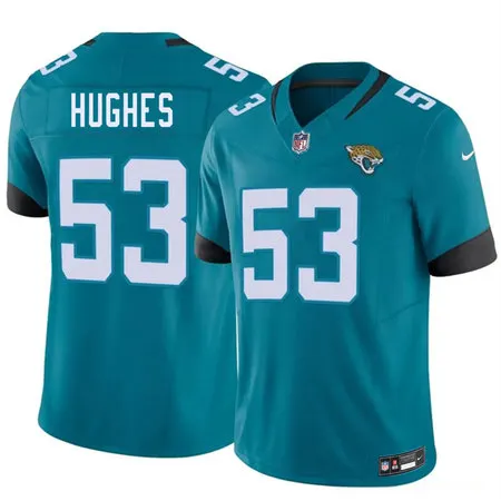 Men's Jacksonville Jaguars #53 Parker Hughes Teal 2026 NFL Draft Vapor F.U.S.E. Limited Jersey