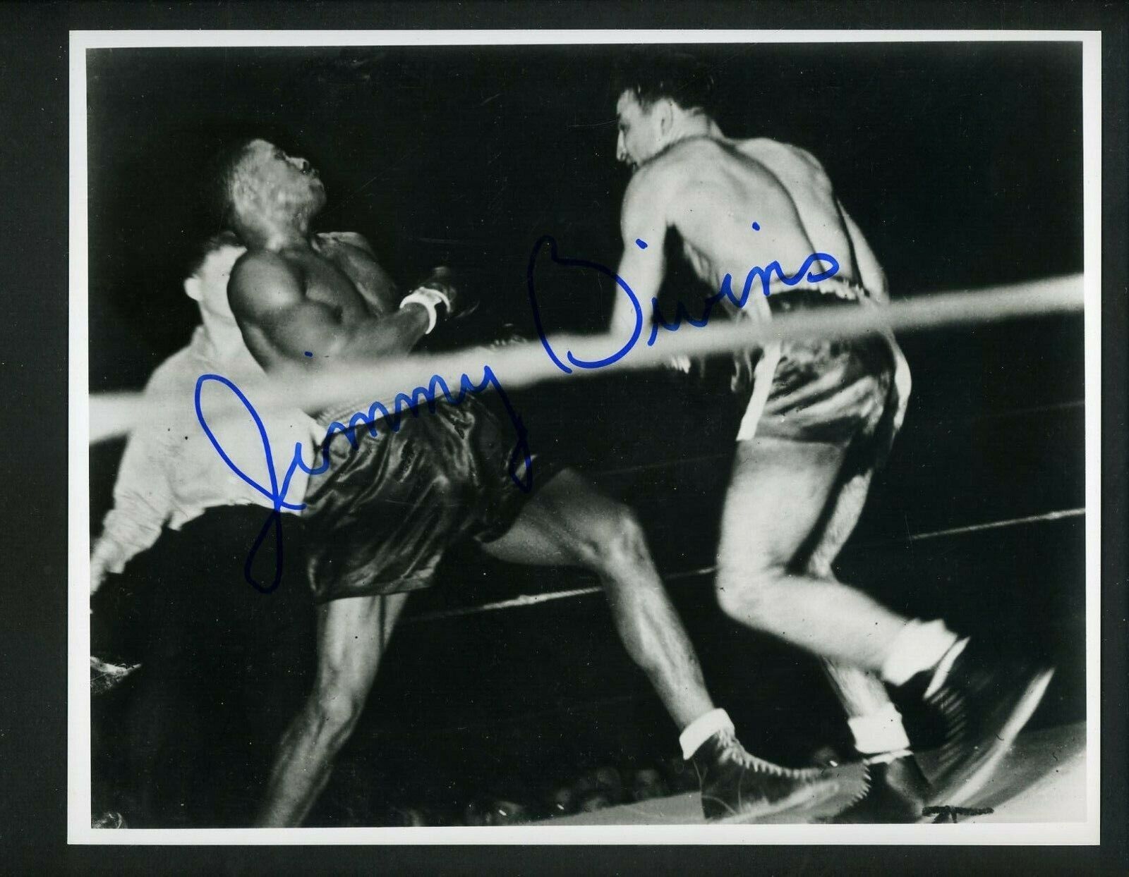 Jimmy Bivins Signed Autographed 8 x 10 Photo Poster painting boxing action