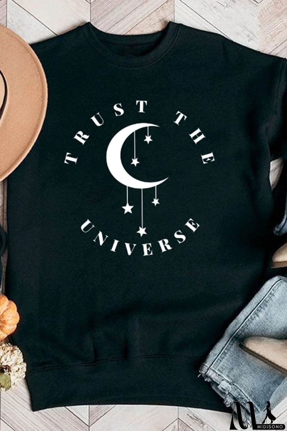MidiSono - Trust The Universe Starmoon Graphic Sweatshirt