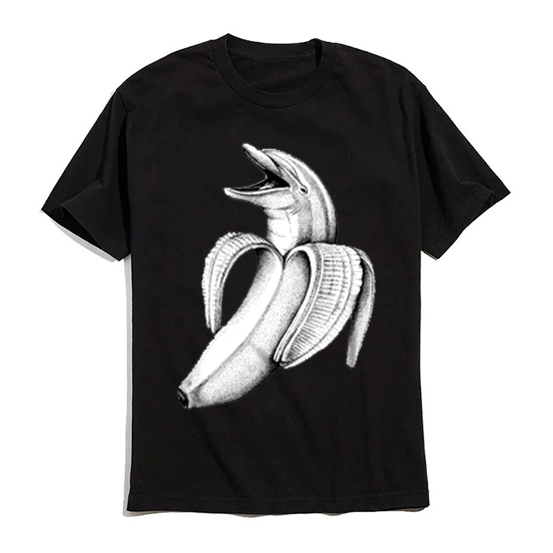 Dolphin?Bananas? T-shirt Unisex Graphic Tee 