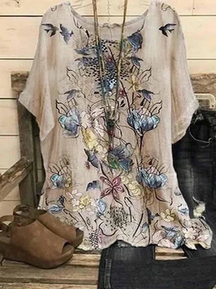 Women's Floral Printed Casual Top