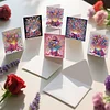 6PCS Diamond Painting Gift Greeting Cards Postcards with Envelopes