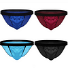 Solid Color Silk High Cut Thong