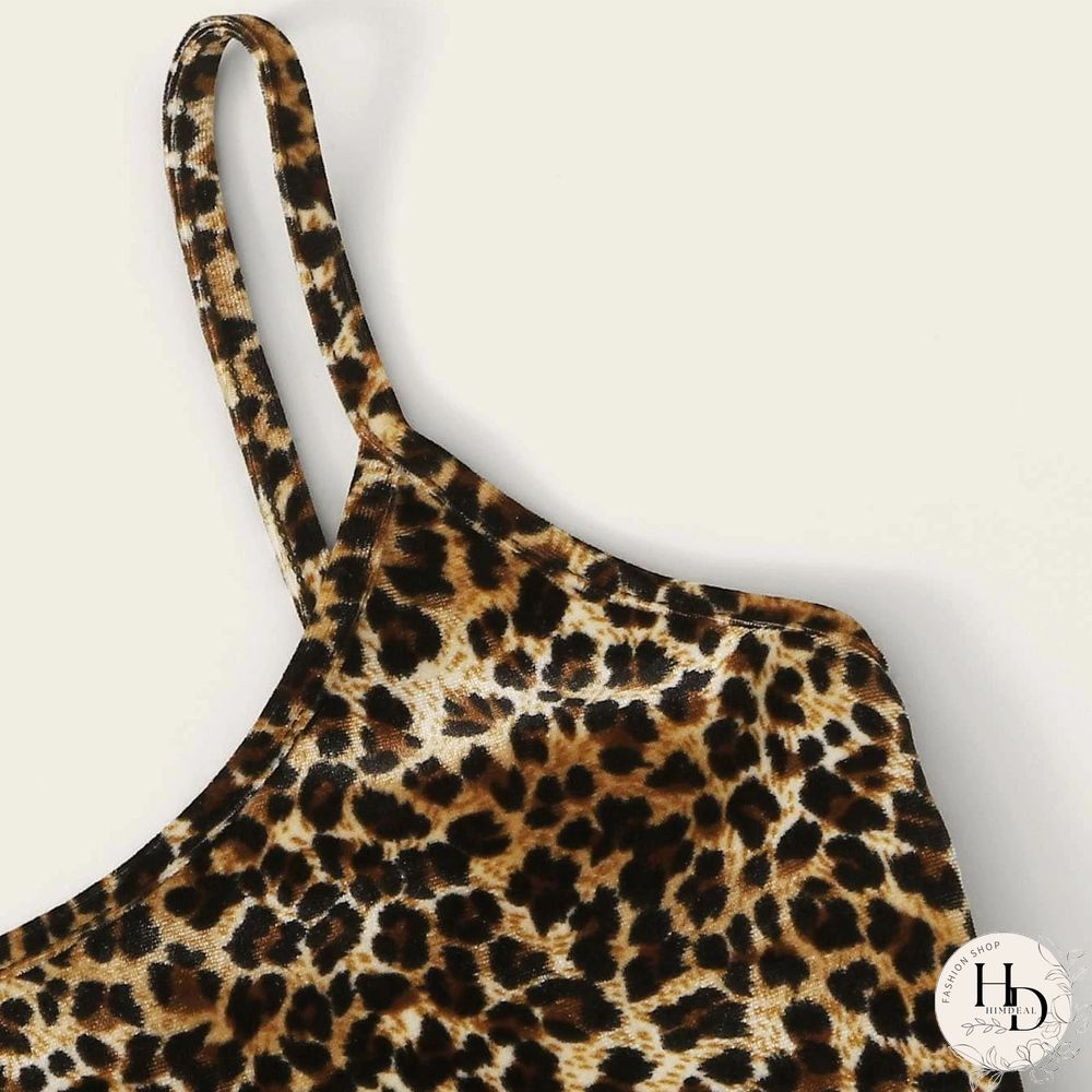 Leopard Women Thin Wild Camis Vest Tank Tops Female Summer Sexy Strap Basic Crop Slim