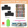 2Pcs Mandala DIY Diamond Hair Claw Clips Making Kit for Women Ladies & Girls