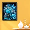 Blue Rose - 11CT Stamped Cross Stitch 40*50cm
