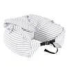 Stuffable Neck Pillow Hooded Neck Pillow for Airplane Long Flight (Light Grey)