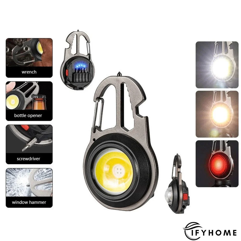 Multifunctional Min USB Charging Outdoor Camping Emergency Flashlight Keychain Light | IFYHOME