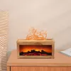 Fireplace Air Humidifier Waterless Auto-Off Aroma Diffuser for Home Decor Gift