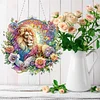 Diamond Painting Acrylic Flower and Tiger Hanging Pendant for Home Decoration