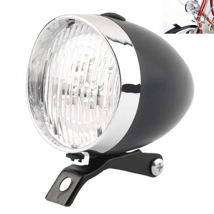 2 PCS 3 LED Retro Bicycle Headlight Night Riding Safety Warning Light